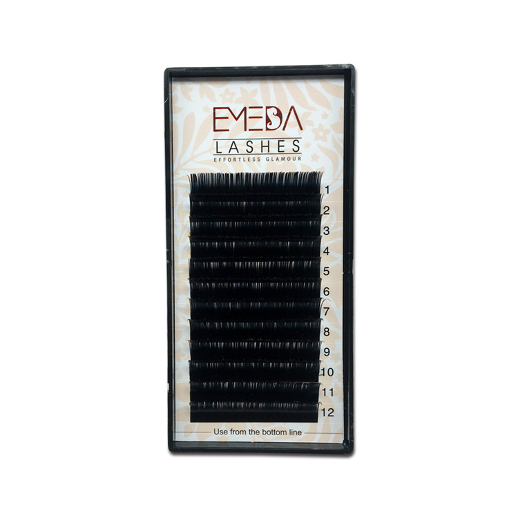 Natural Flat Eyelashes Extensions Manufacturer 